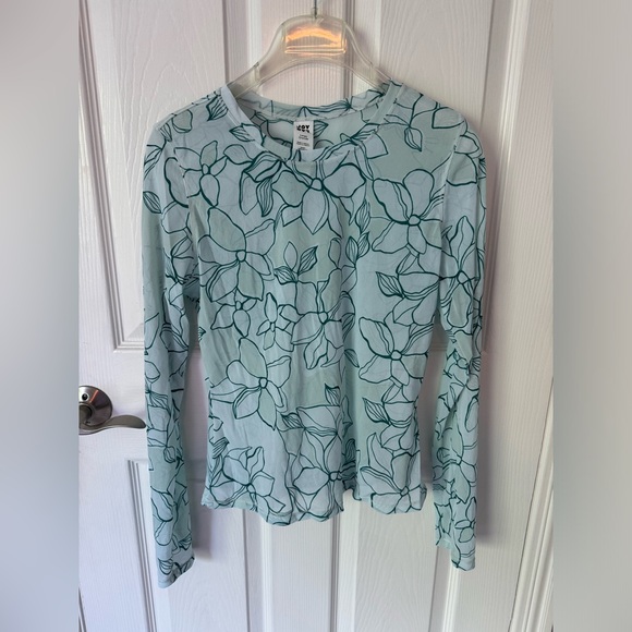 Joy Lab floral sheer workout top sz L - Picture 1 of 3